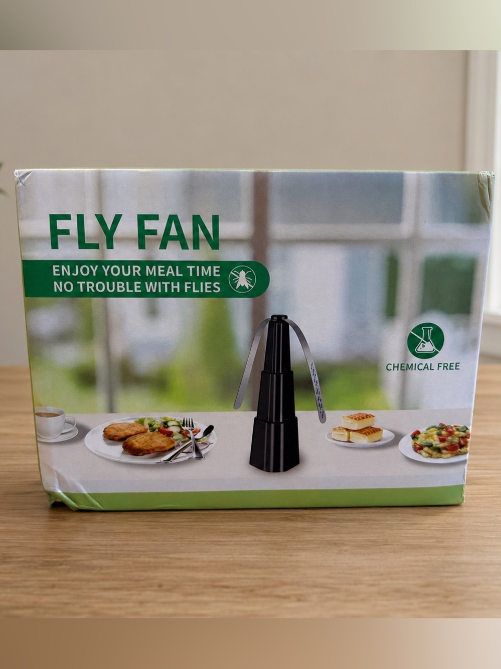 Fly Fan Tabletop Fan Battery Operated Repellent Indoor Outdoor BBQ Picnic Patio